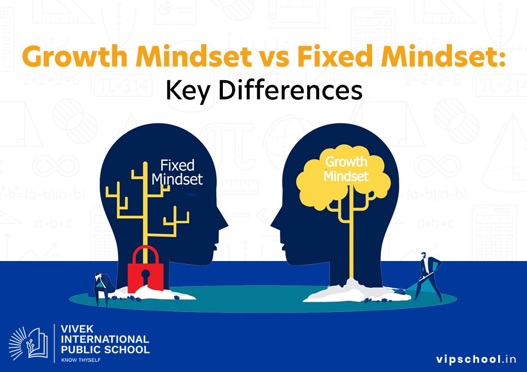 Growth mindset vs fixed mindset comparison for students