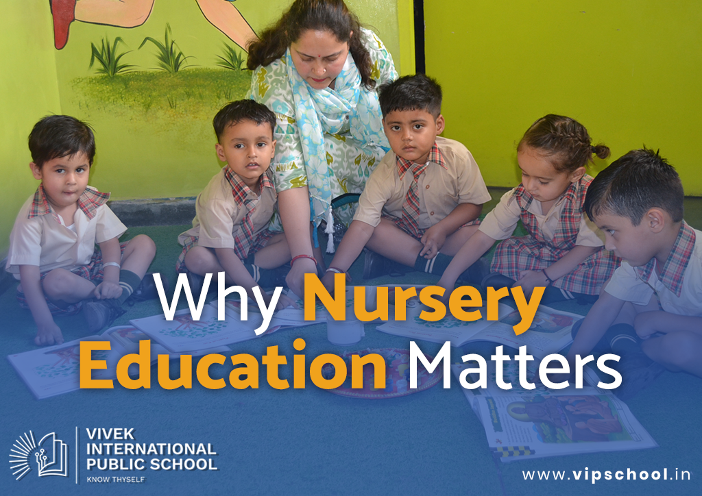 Children learning in a nursery classroom